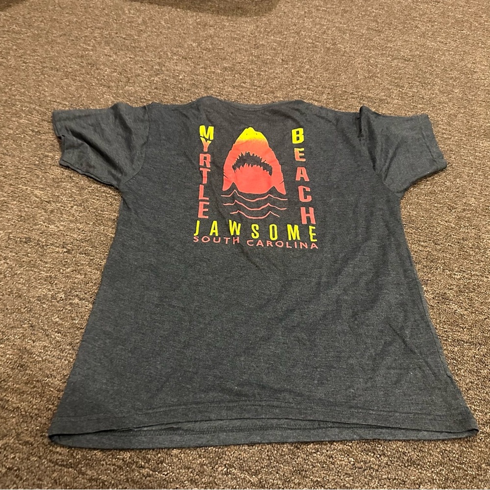 EUC! Myrtle Beach M Adult tee shirt Yellow & Orange Graphic souvenir